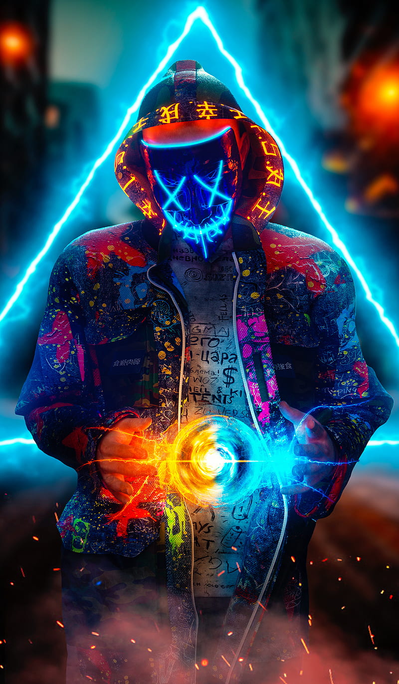 Neon Mask wallpapers - backiee