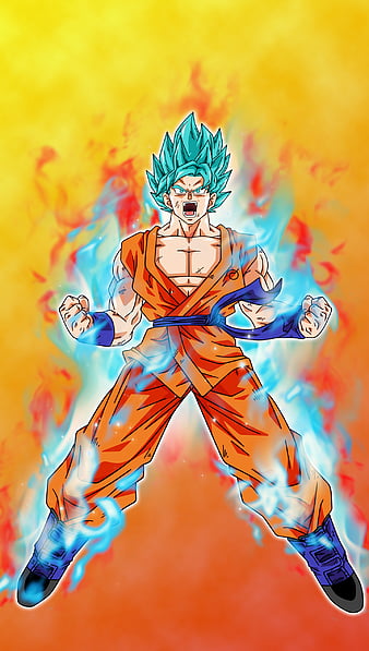 Goku and vegeta, anime, blue, dragonball, dragonballsuper, power, saiyan,  supersaiyan, HD phone wallpaper