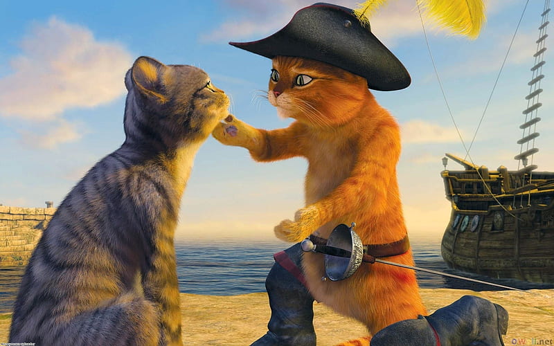 Puss in Boots-Anime Movie 01, HD wallpaper