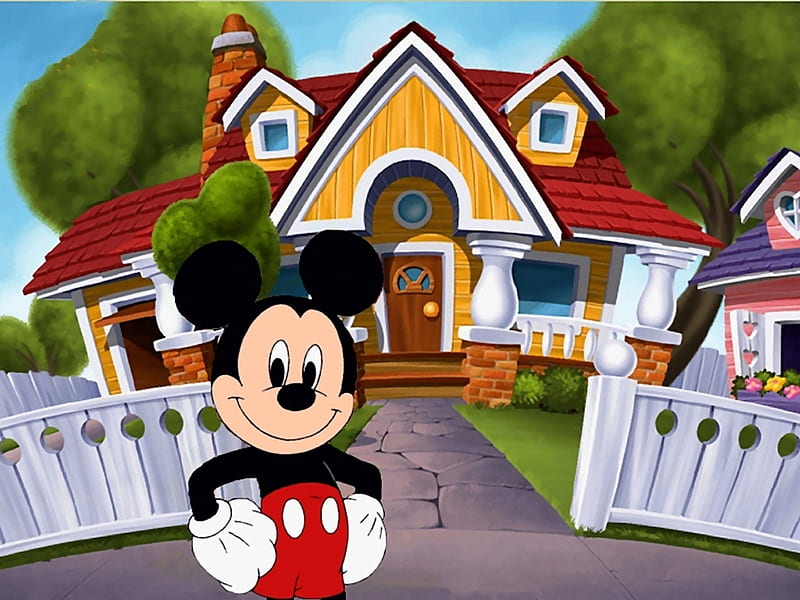 Mickey & Friends Clubhouse Capers Prepasted Wallpaper Mural | Fun Express
