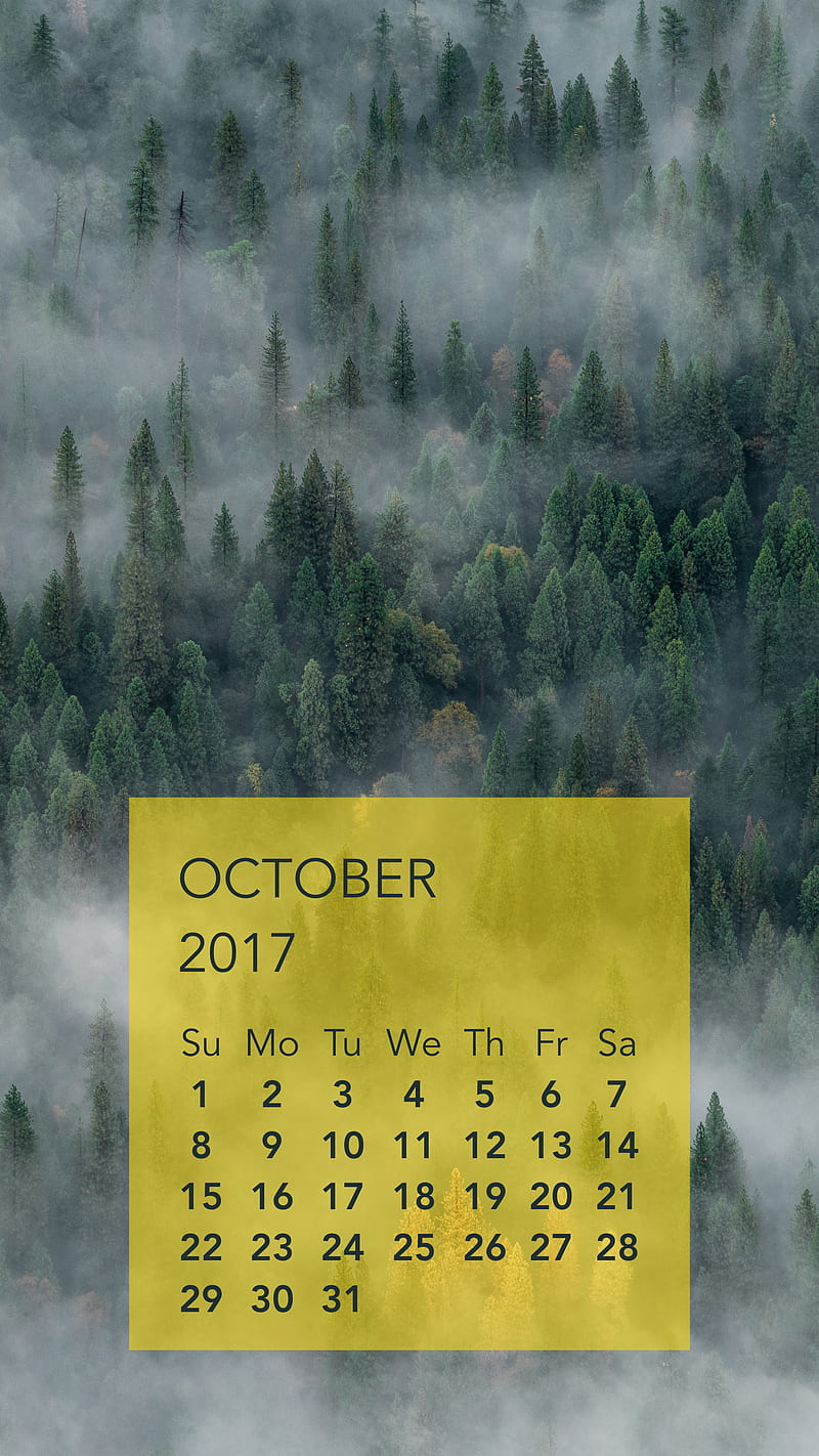October Mist copy, calendar, oct, productivity, HD phone wallpaper