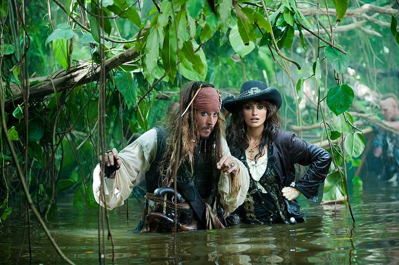 Pirates Of The Caribbean, Johnny Depp, Penelope Cruz, Movie, Jack Sparrow, Pirates Of The Caribbean: On Stranger Tides, Angelica Teach, HD wallpaper