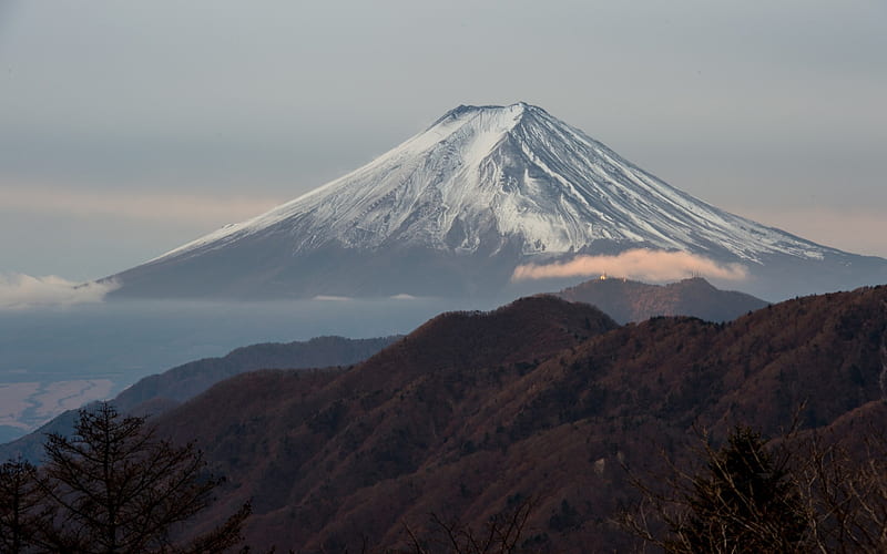 Fujiyama, japan, acting stratovolcano, Fuji, mountain, HD wallpaper