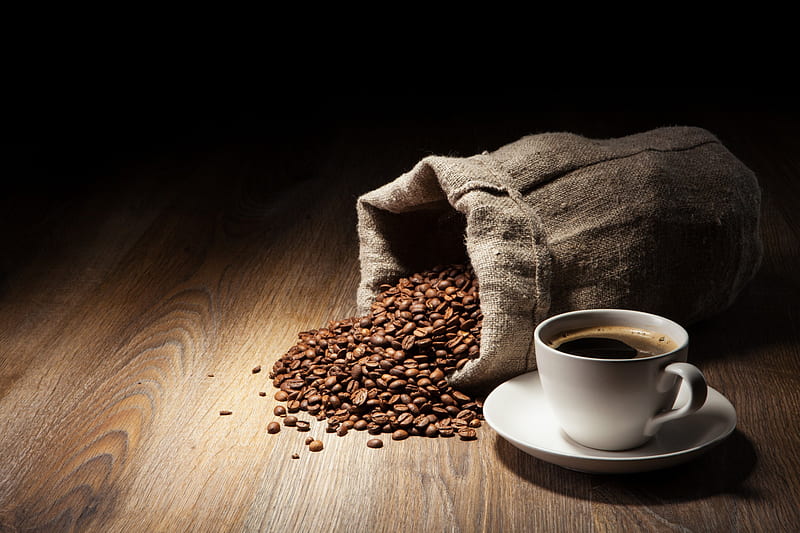 * Coffee *, aromatic, coffee, cup, drink, coffee beans, HD wallpaper
