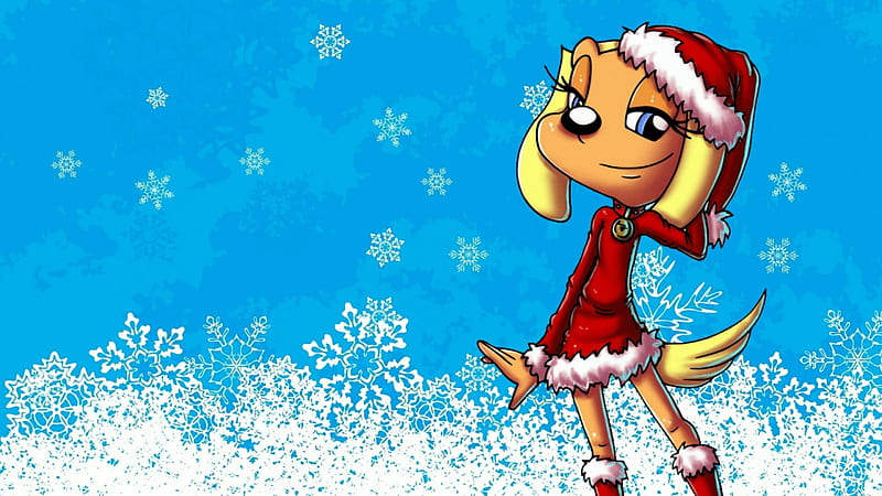 Christmas Brandy, Christmas, Disney, Dogs, Brandy Harrington, cute, TV Series, Cartoons, Snow, Brandy and Mr Whiskers, HD wallpaper