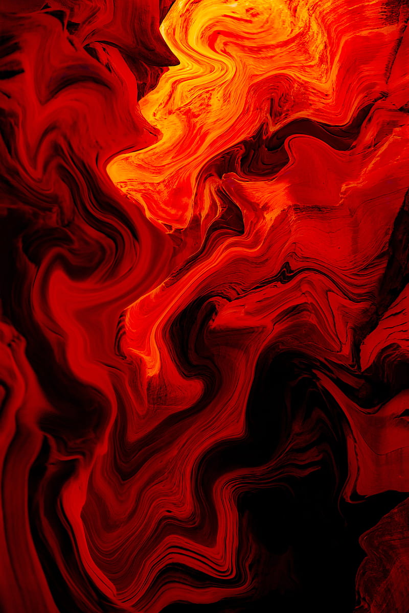 paint, stains, mixing, liquid, abstraction, red, HD phone wallpaper