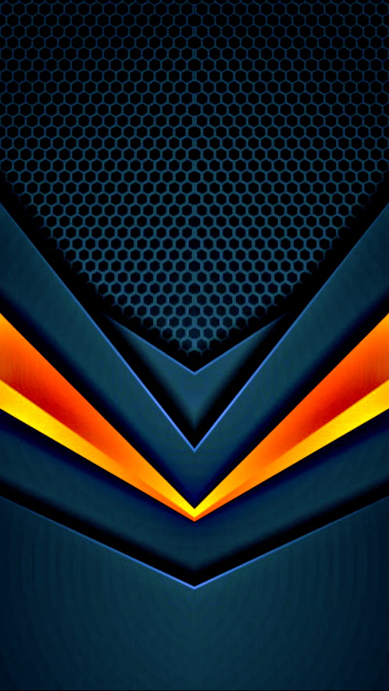 Down here, abstract, blue, desenho, geometric, iphone, lines, mate, material, samsung, yellow, HD phone wallpaper