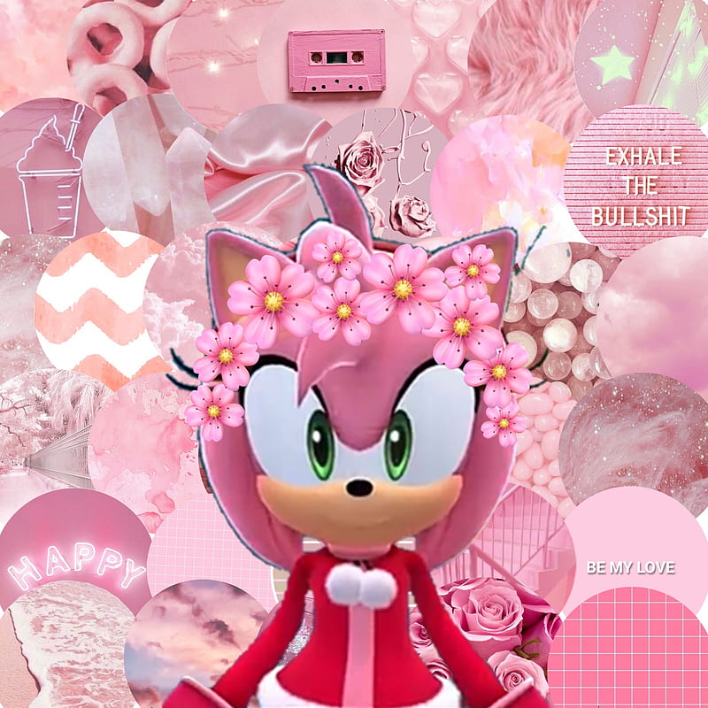 Pink Sonic - A Playful Twist to Sonic the Hedgehog