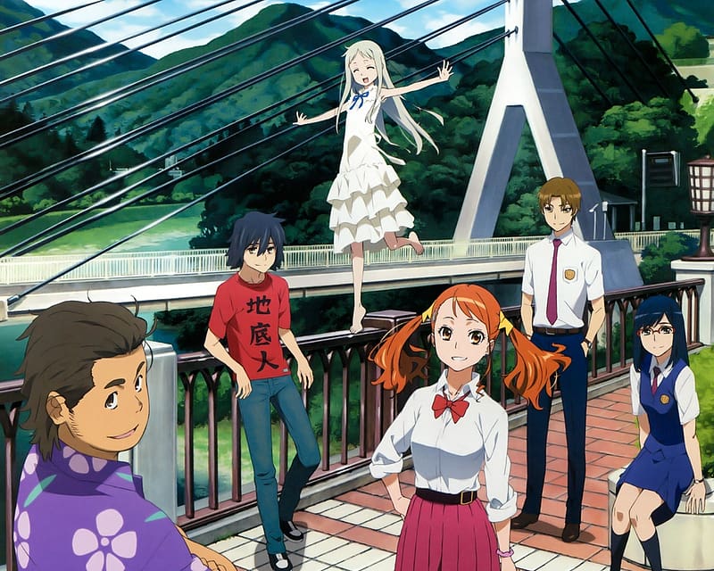 Anime, Meiko Honma, Anohana, Naruko Anjou, Atsumu Matsuyuki, Chiriko Tsurumi, Jinta Yadomi, Tetsudou Hisakawa, HD wallpaper