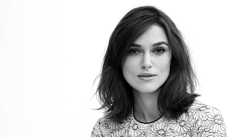 Black Hair Keira Knightley With White Background Keira Knightley, HD wallpaper