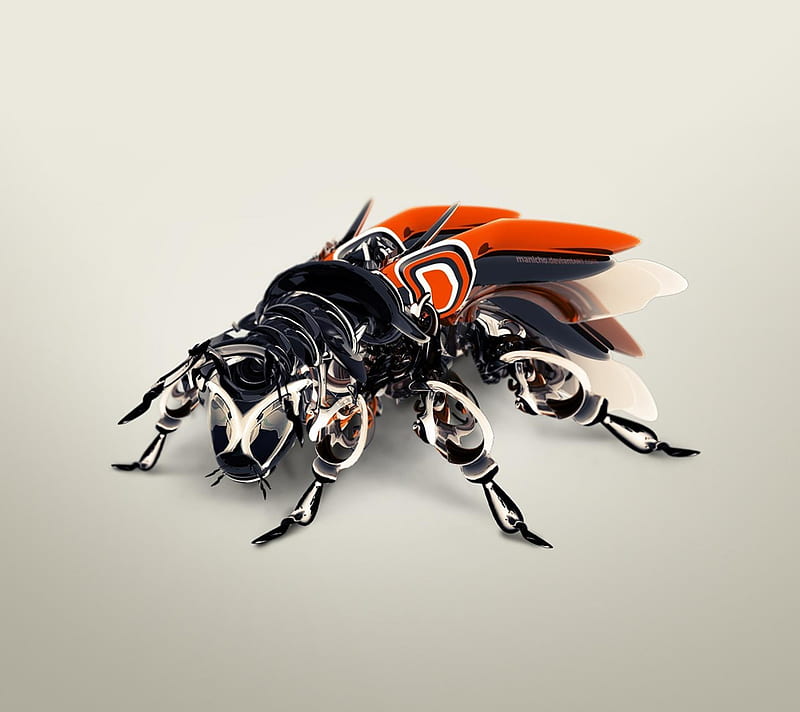digital bug, art, mosquito, HD wallpaper