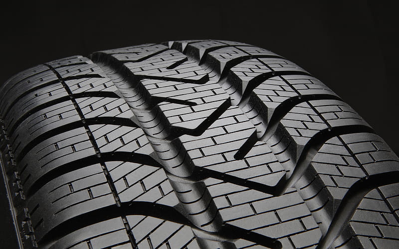 car tire, close-up, car wheel, black background, tire backgrounds, car tires, summer tire, HD wallpaper