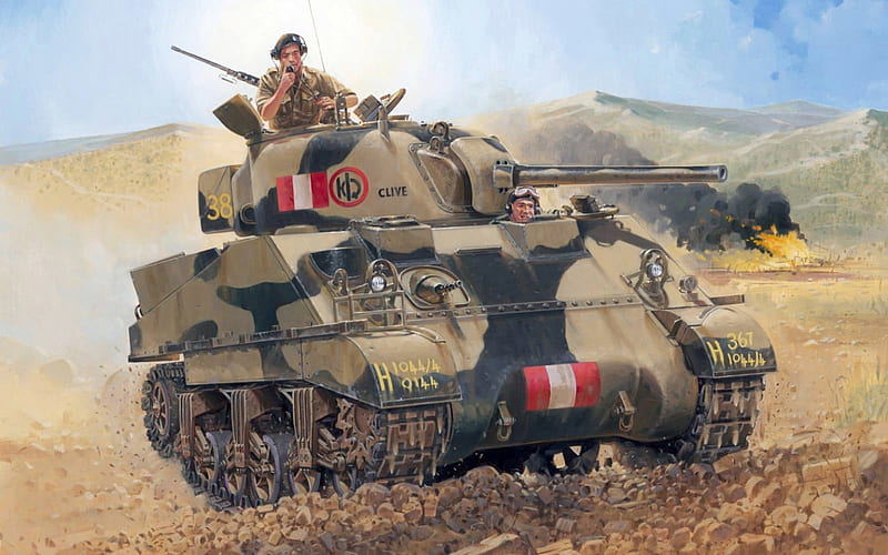 M4 Sherman, tank, military, World War II, WWII, HD wallpaper