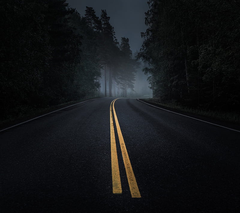 Dark Road, night, HD wallpaper