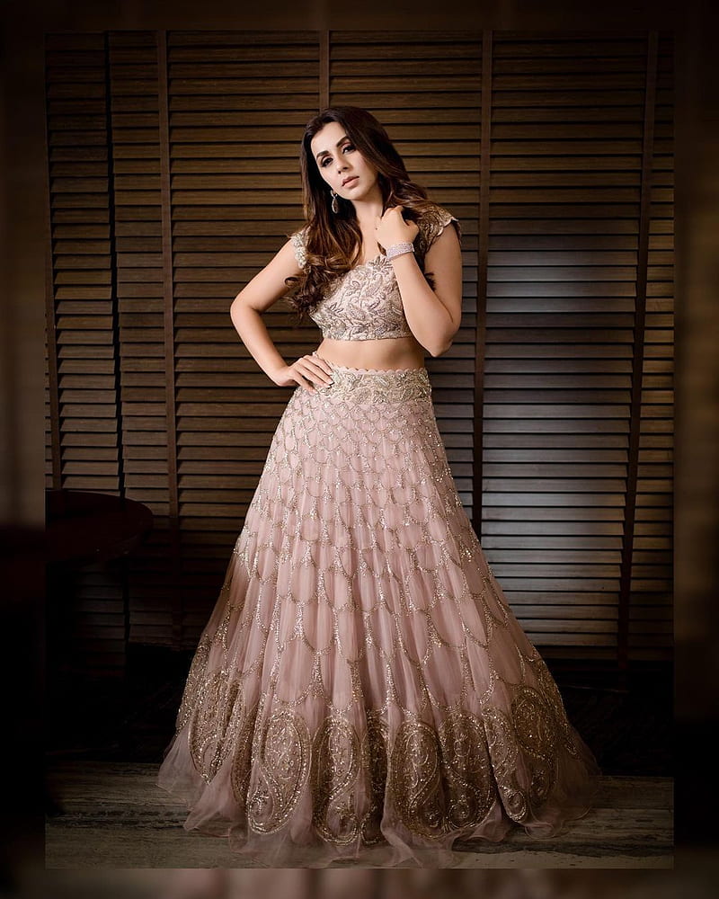 Nikki Galrani, bridal party dress, wedding dress, HD phone wallpaper