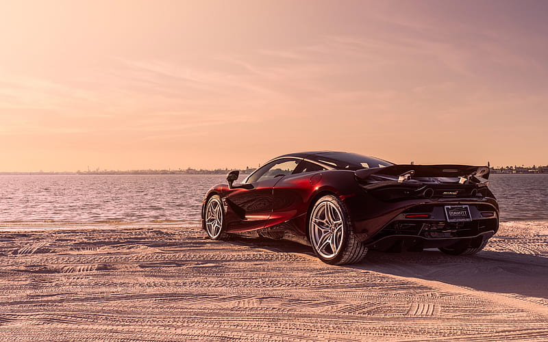 McLaren 720S MSO, 2018, rear view, supercar, exterior, burgundy 720S ...