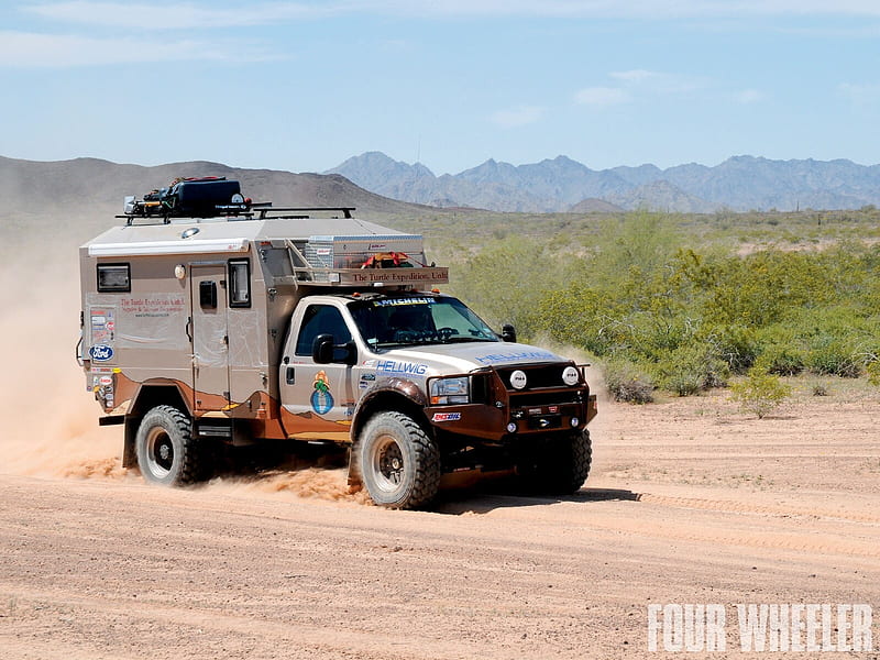 Ford F550, 4x4, camper, offroad, ride, HD wallpaper