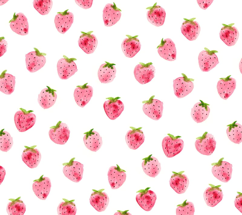 Strawberry1, fruit, strawberry, watercolor, HD wallpaper