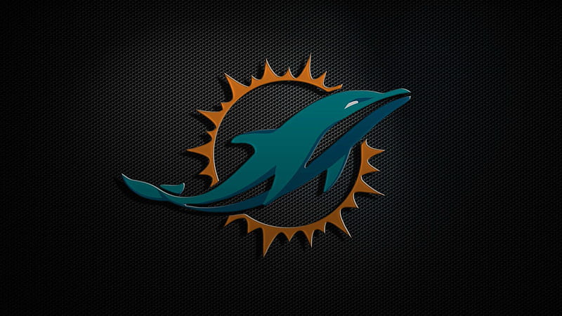 Seagreen Miami Dolphins Logo In Black Background Miami Dolphins, HD wallpaper