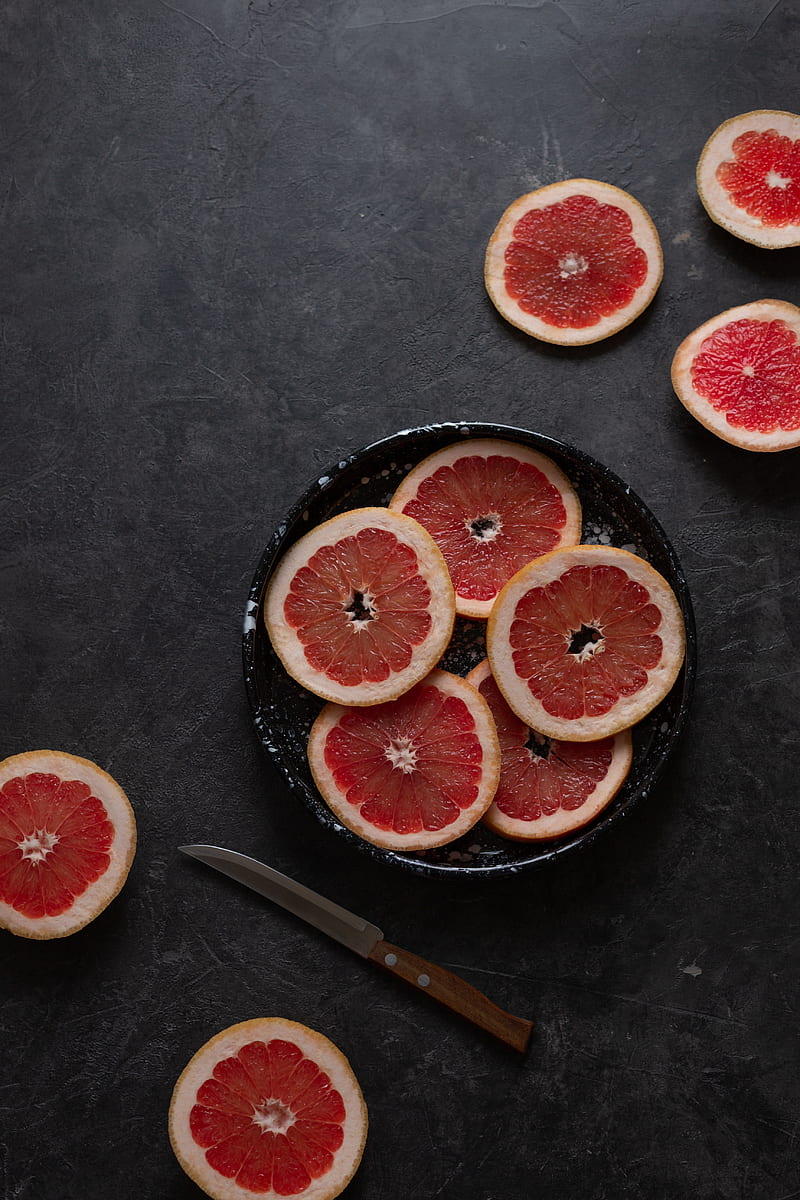 grapefruit, slices, still life, fruit, HD phone wallpaper