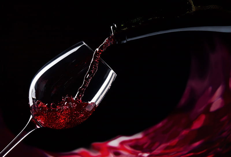 Red Wine, red, glass, wine, bottle, drink, pouring, HD wallpaper