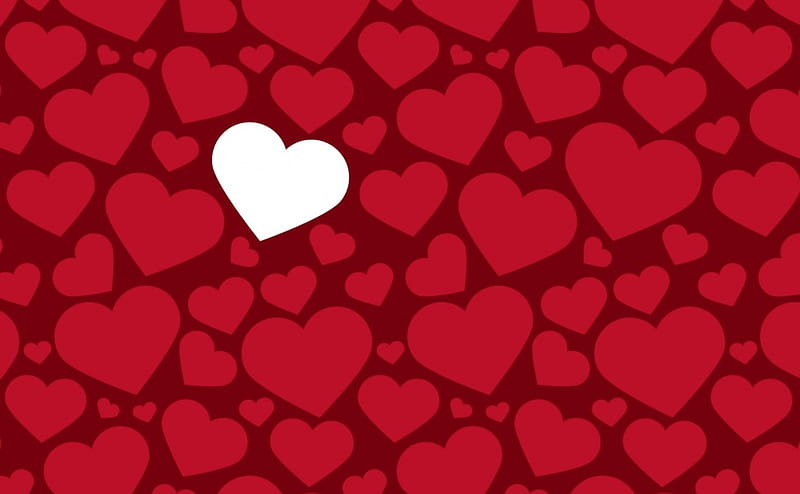Happy Valentine's Day!, pattern, red, heart, texture, paper, valentine, white, card, HD wallpaper