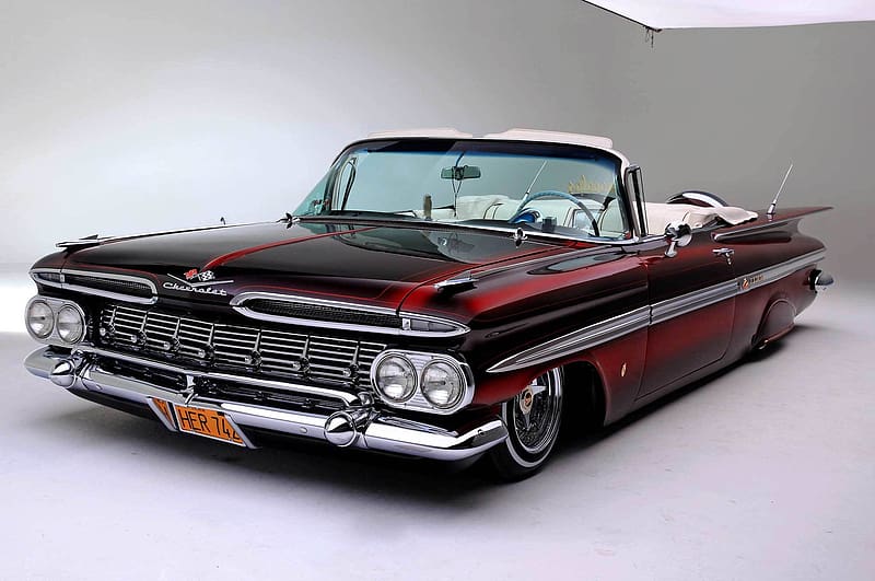Chevrolet, Muscle Car, Lowrider, Chevrolet Impala, Vehicles, 1959 Chevrolet Impala Convertible, HD wallpaper