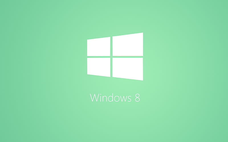 Windows 10, white logo, creative, minimal, green background, Windows 10 logo, Microsoft, HD wallpaper