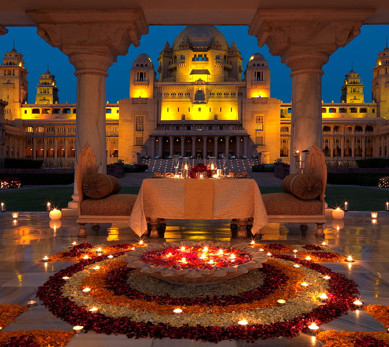 Romantic Taj, candlelight, india, HD wallpaper