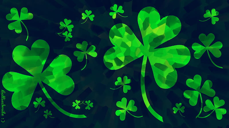 Dancing Shamrocks, clovers, Saint Patricks Day, green, c1over, shamrocks, St Patricks, shamrock, HD wallpaper