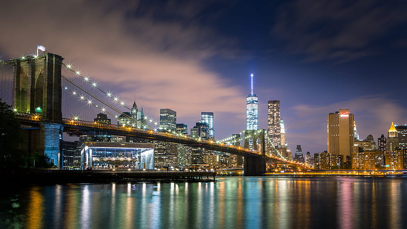 Manhattan Brooklyn Bridge New York, HD wallpaper