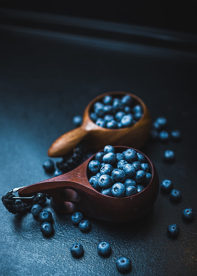 Blueberry, fruit, berry, cup, wooden, HD phone wallpaper | Peakpx