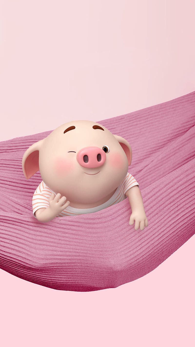 Little pig, cartoon pig, pig p, HD phone wallpaper | Peakpx