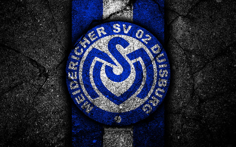 team, 2, logo, Duisburg HD football creative, Bundesliga FC black grunge, stone, German | Peakpx wallpaper