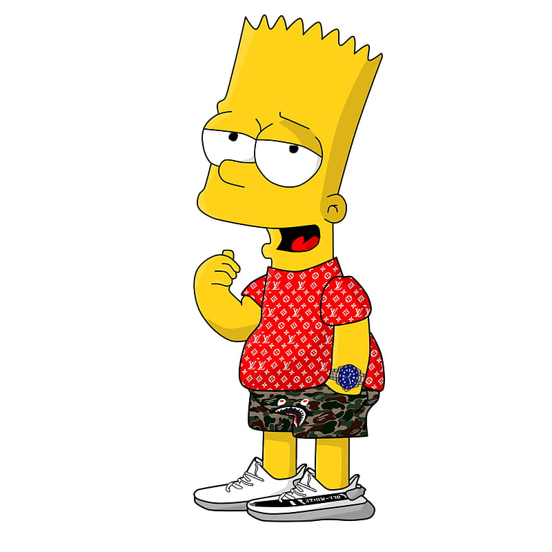 Bart hypebeast, louis vuitton, bape, off white, yeezy, rolex, art
