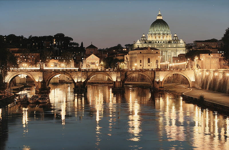 *** ITALY-Rome-St. Peters basilica ***, stare, zabytki, miasto, atchitektura, HD wallpaper
