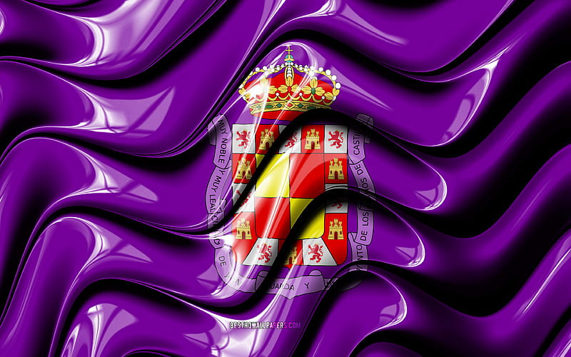 Jaen Flag Cities of Spain, Europe, Flag of Jaen, 3D art, Jaen, Spanish cities, Jaen 3D flag, Spain, HD wallpaper