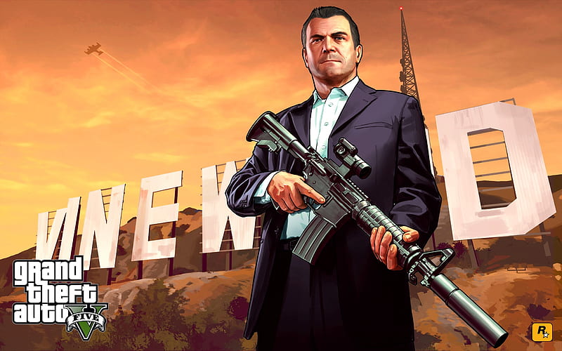 michael-Grand Theft Auto V GTA 5 Game 01, HD wallpaper