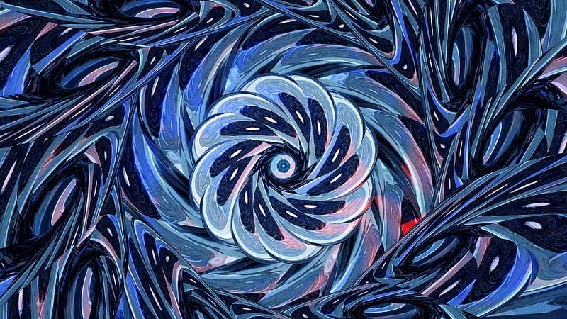 fractal, twisted, entangled, abstraction, digital, HD wallpaper