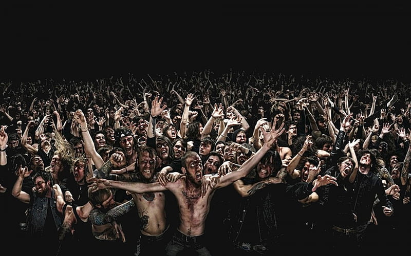 ZoMbIeS, dead, crowd, horror, HD wallpaper