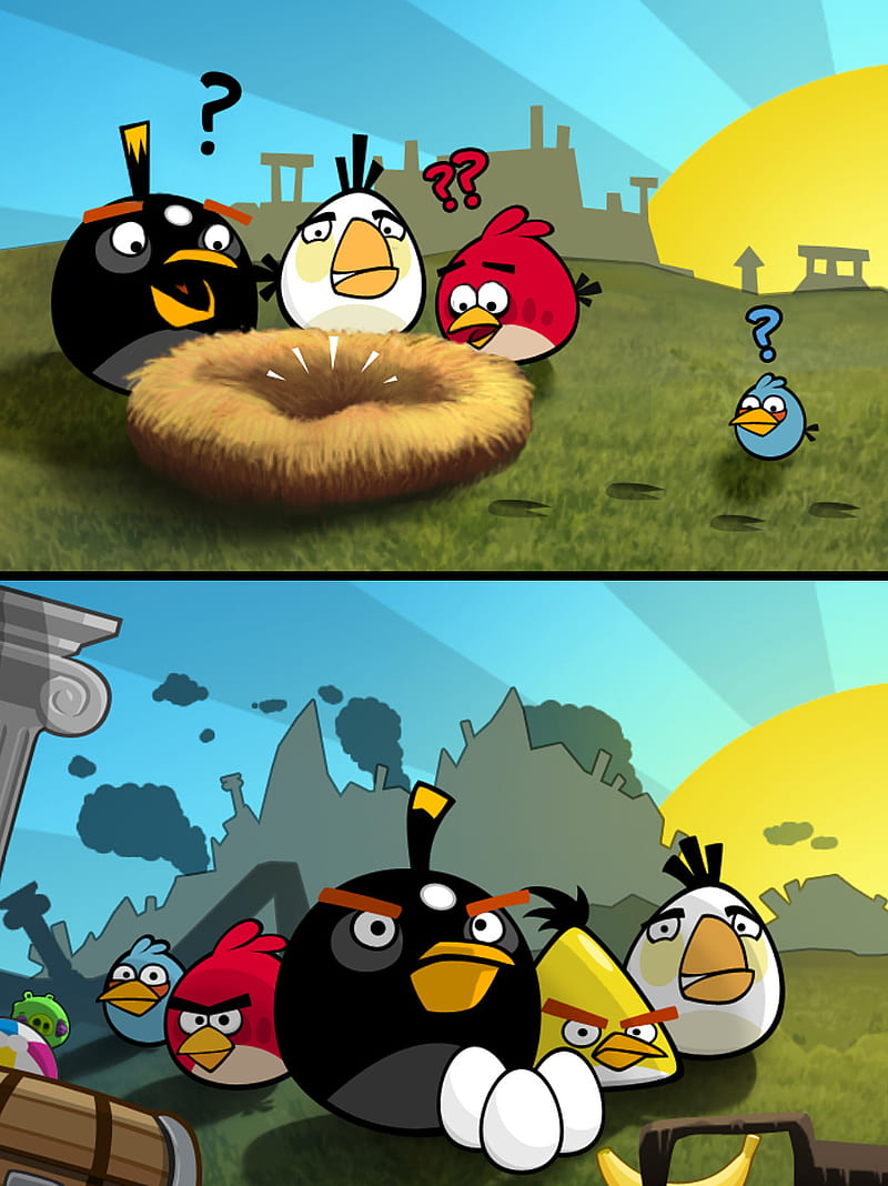 Angry Birds, cartoons, games, HD phone wallpaper