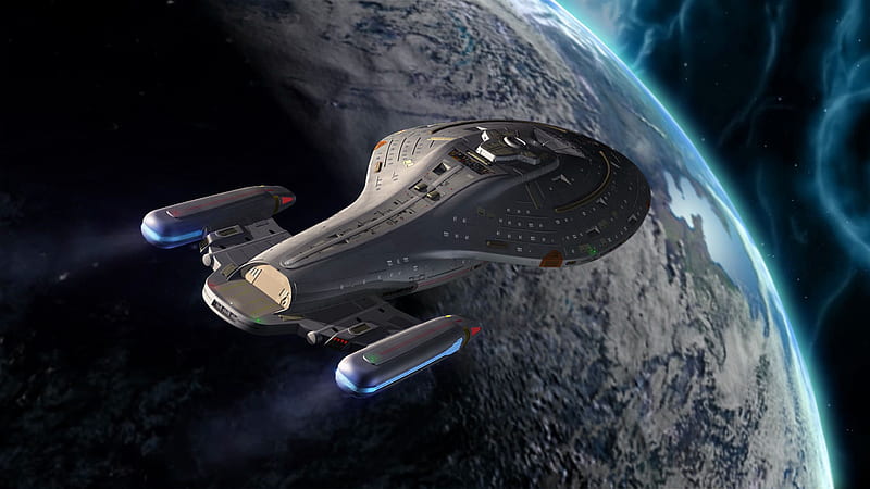 Star Trek Spaceship With Planet Background Star Trek, HD wallpaper