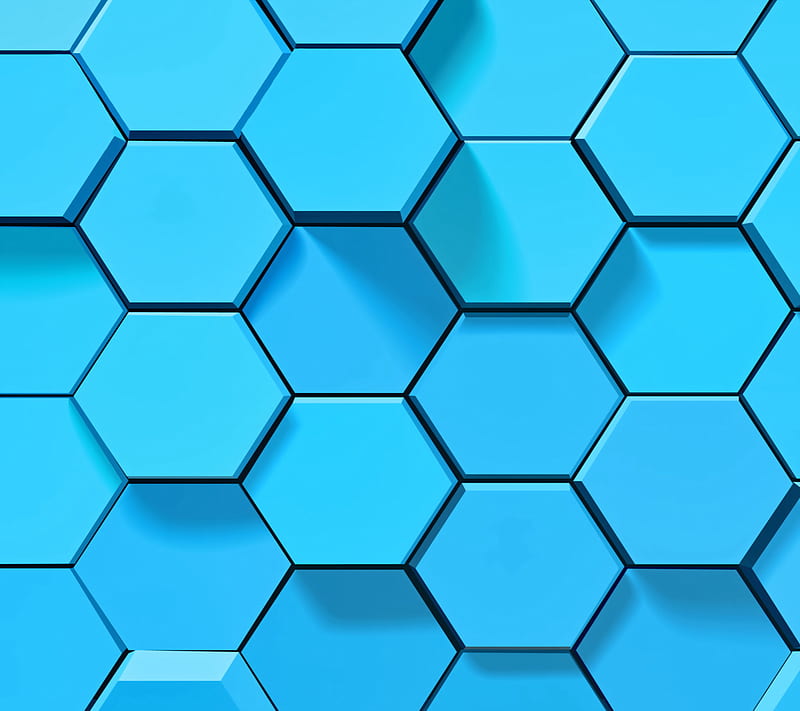 3d Hexagons 3d Blue Geometry Hexagons Honeycomb Hd Wallpaper Peakpx