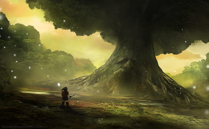 Zelda Ocarina Of Time Artwork, the-legend-of-zelda, games, artwork, artist, digital-art, HD wallpaper