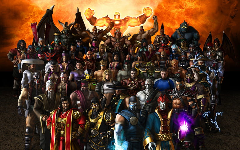 All characters in the game Mortal Kombat, jogo, mortal, kombat, game, mortal kombat, HD wallpaper