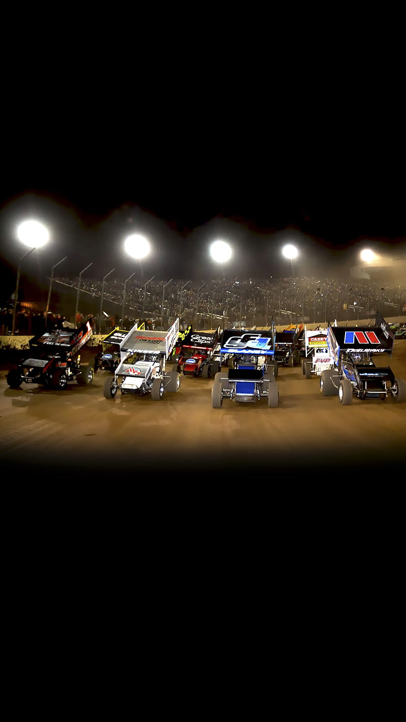 4 abreast is best, 410, dirt track, outlaws, racing, sprint car, HD phone  wallpaper | Peakpx