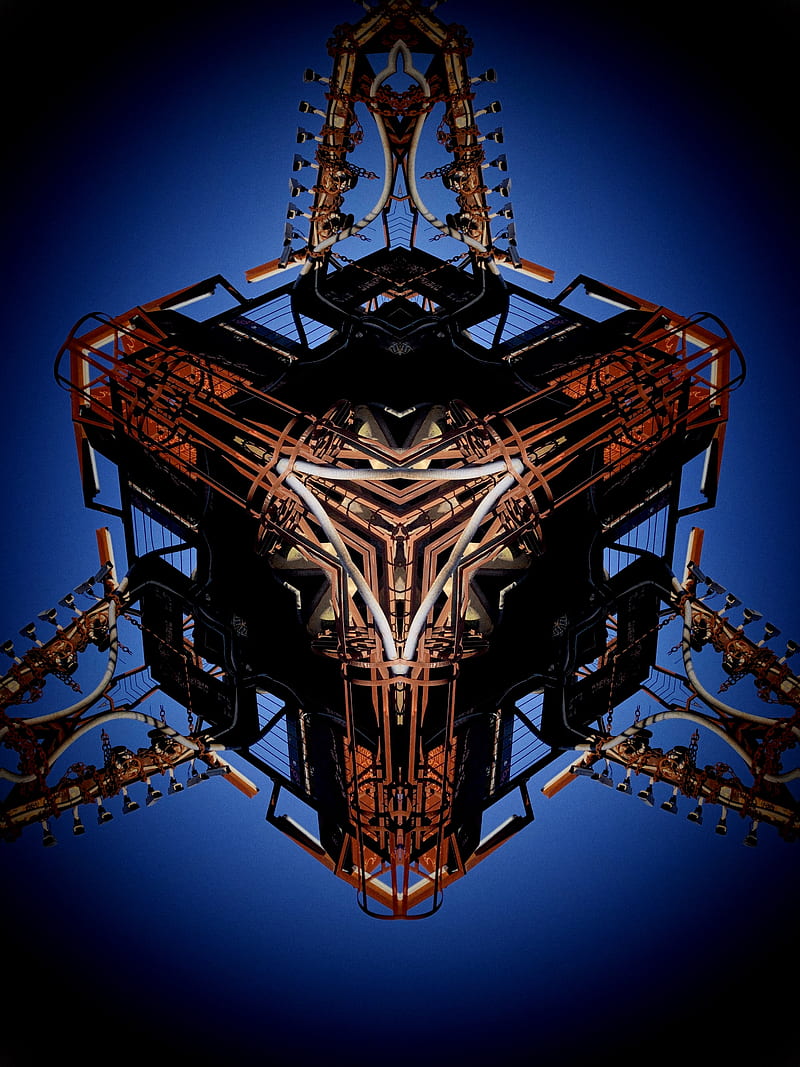 fractal, cube, mechanism, steampunk, details, HD phone wallpaper