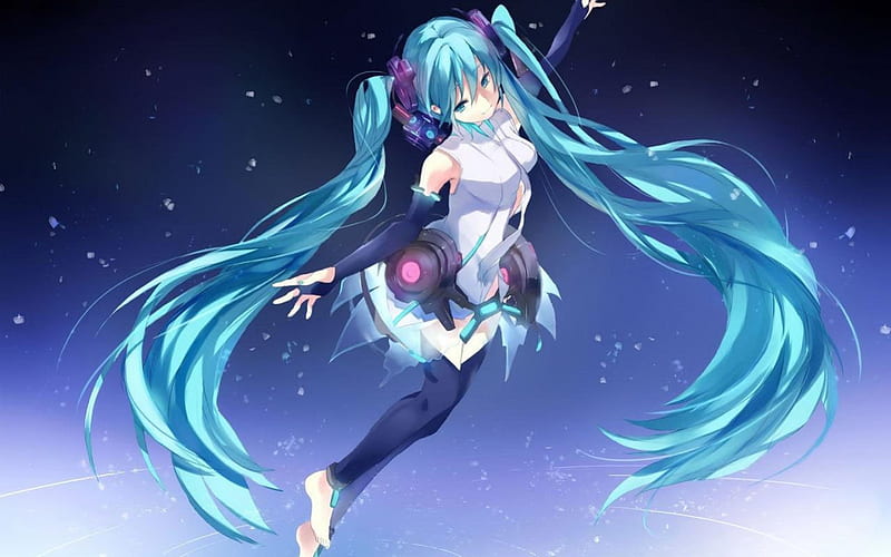 初音ミク Cute Aqua Vocaloid Append Hatsune Miku Blue Hd Wallpaper Peakpx