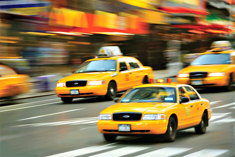 Train For Taxi People, Yellow, Cab, carros, Taxi, People, HD wallpaper