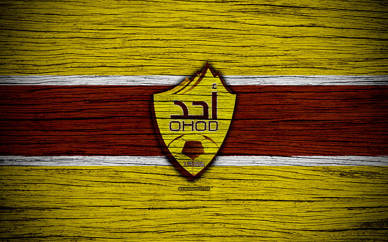Ohod FC, logo, Saudi Professional League, soccer, wooden texture, Medina, Saudi Arabia, Ohod football, FC Ohod, HD wallpaper